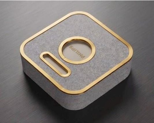 Dual-tone Philips Hue Bridge cover in premium textured PLA — close-up of surface texture and finish