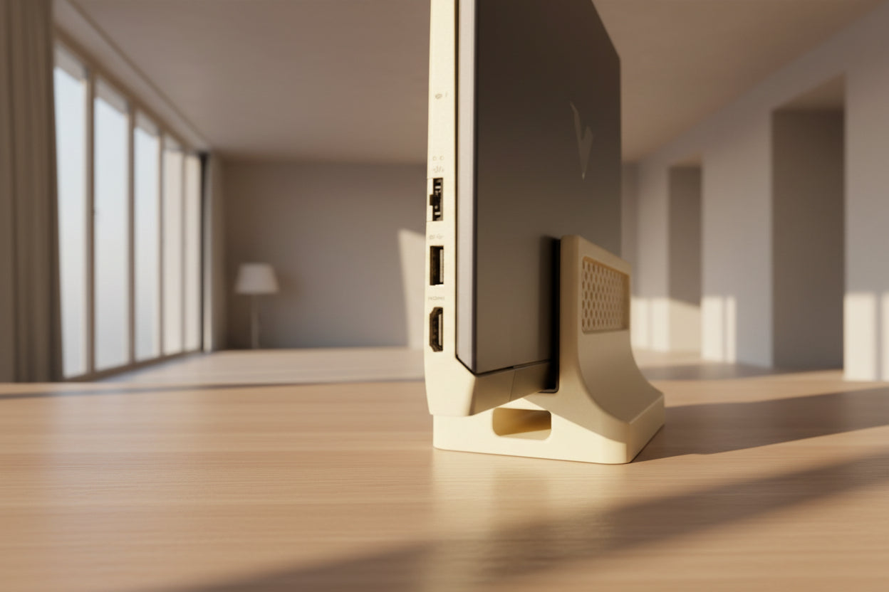Vertical Laptop Stand | Desk Organizer, Cable Management, USA Made