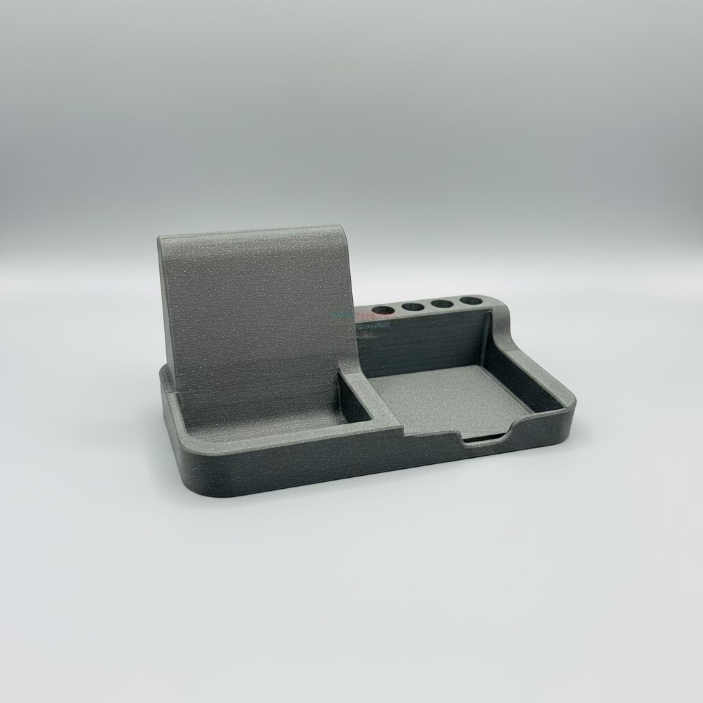 Desk Organizer | Phone Stand, Pen Holder, Sticky Notes Tray